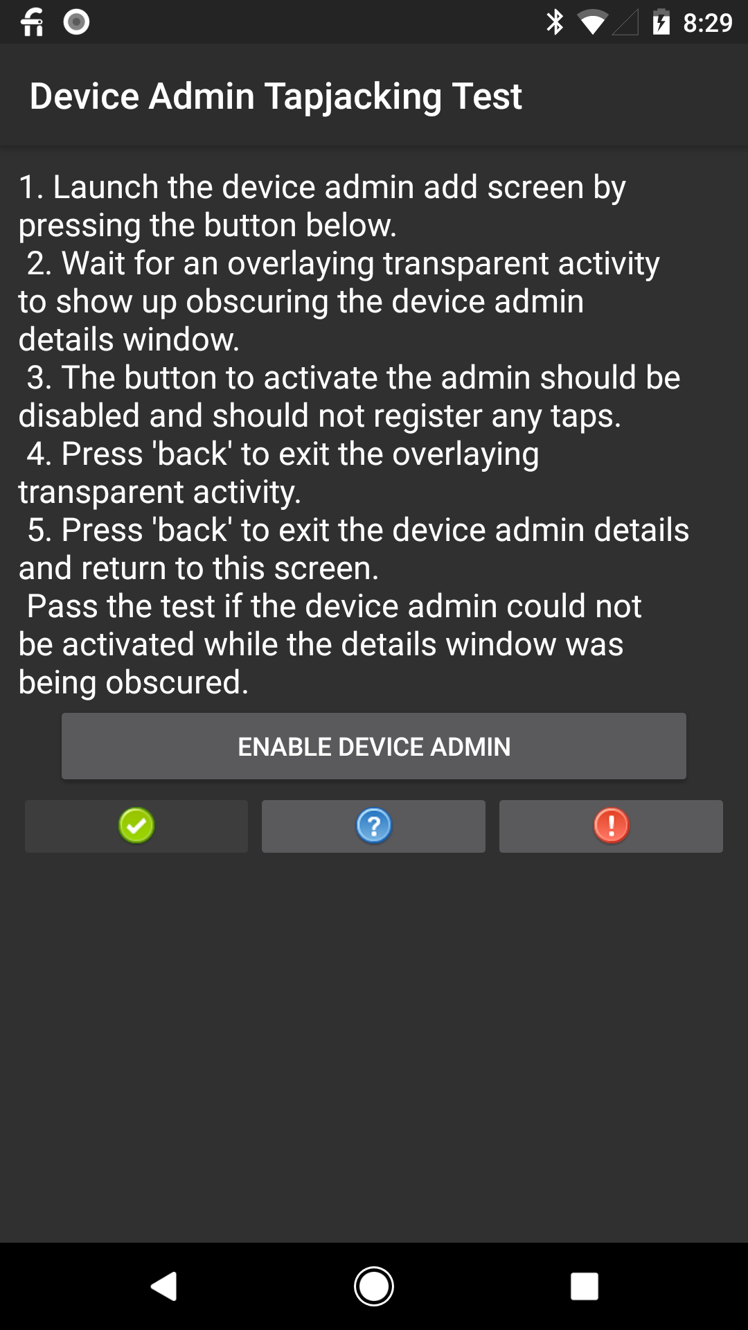 Enable device admin