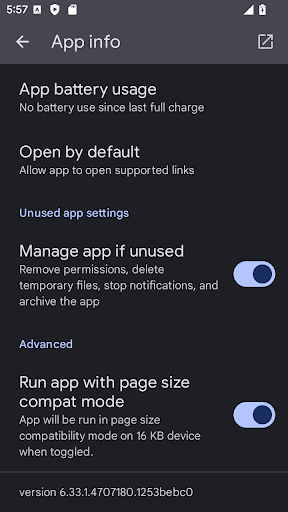 Page size compat mode setting