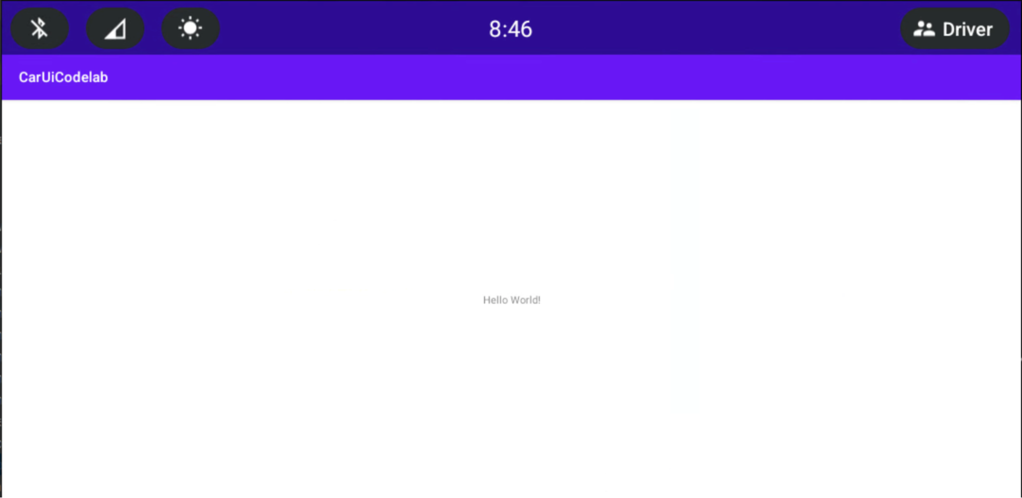 Apri la nuova app CarUiCodelab