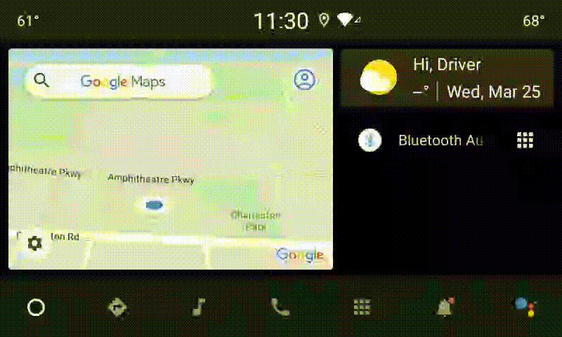 सेटिंग स्क्रीन पर डिफ़ॉल्ट ऐप्लिकेशन
