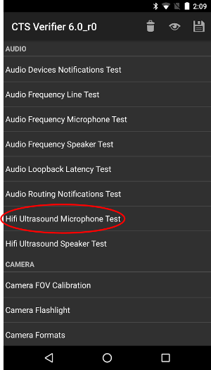 Mikrofonstufe 1, Testgerät