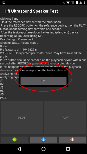 Appareil de référence avec boîte de dialogue