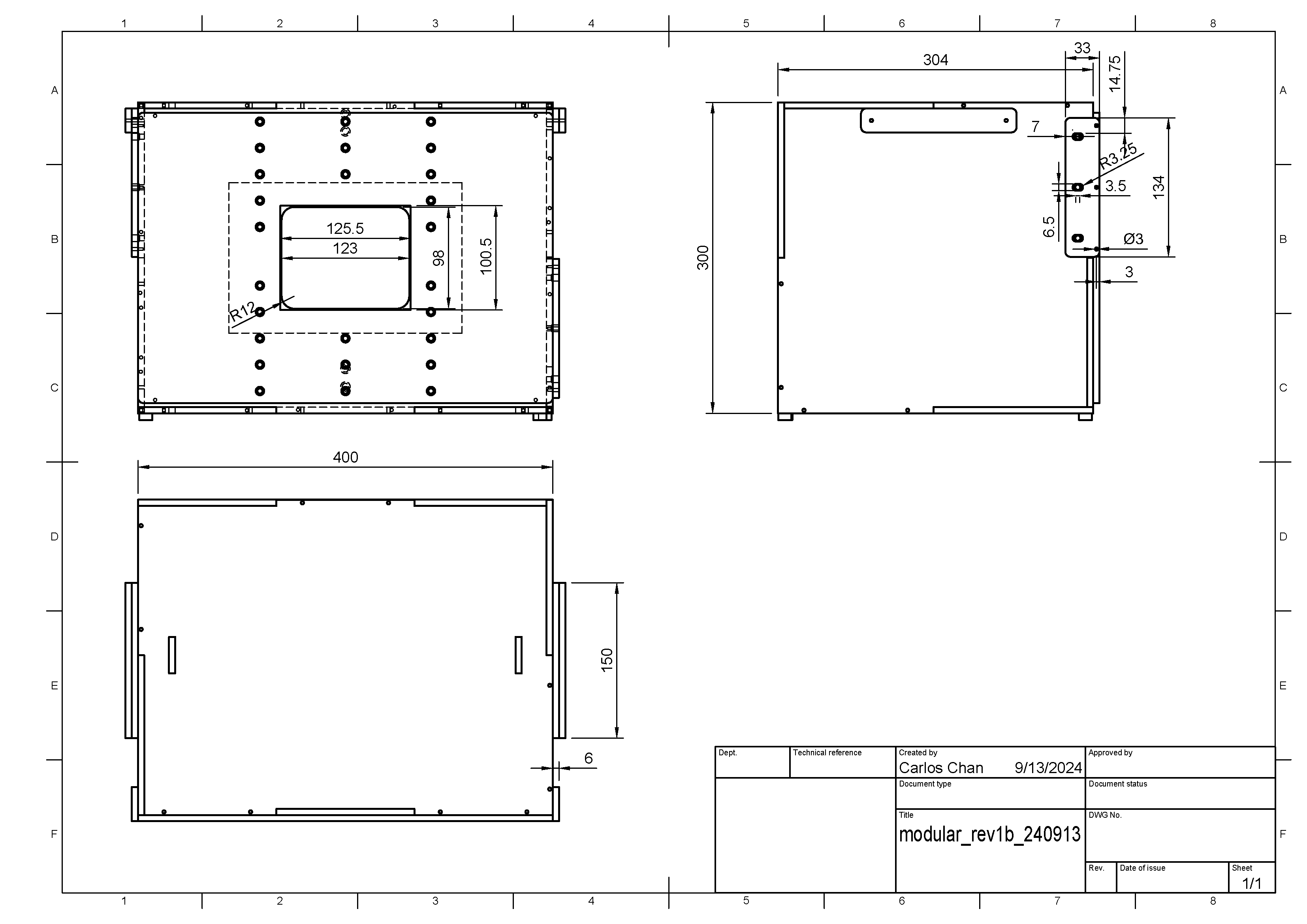 Rysunek techniczny ITS-in-a-box