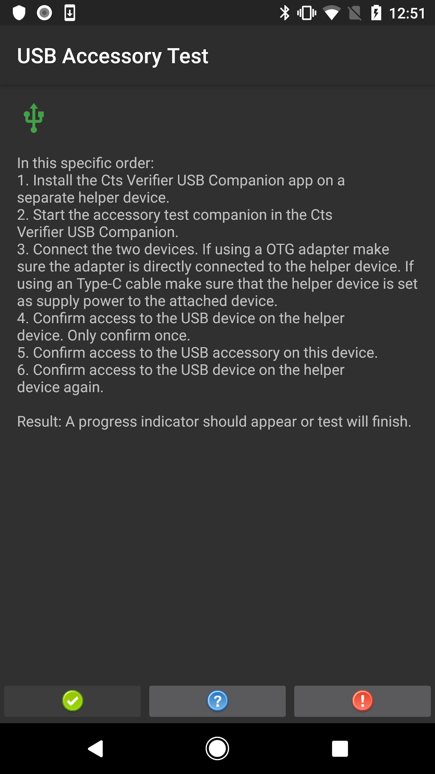 اختبار ملحق USB الخاص بأداة التحقّق من التوافق مع مجموعة أدوات اختبار التوافق (CTS)