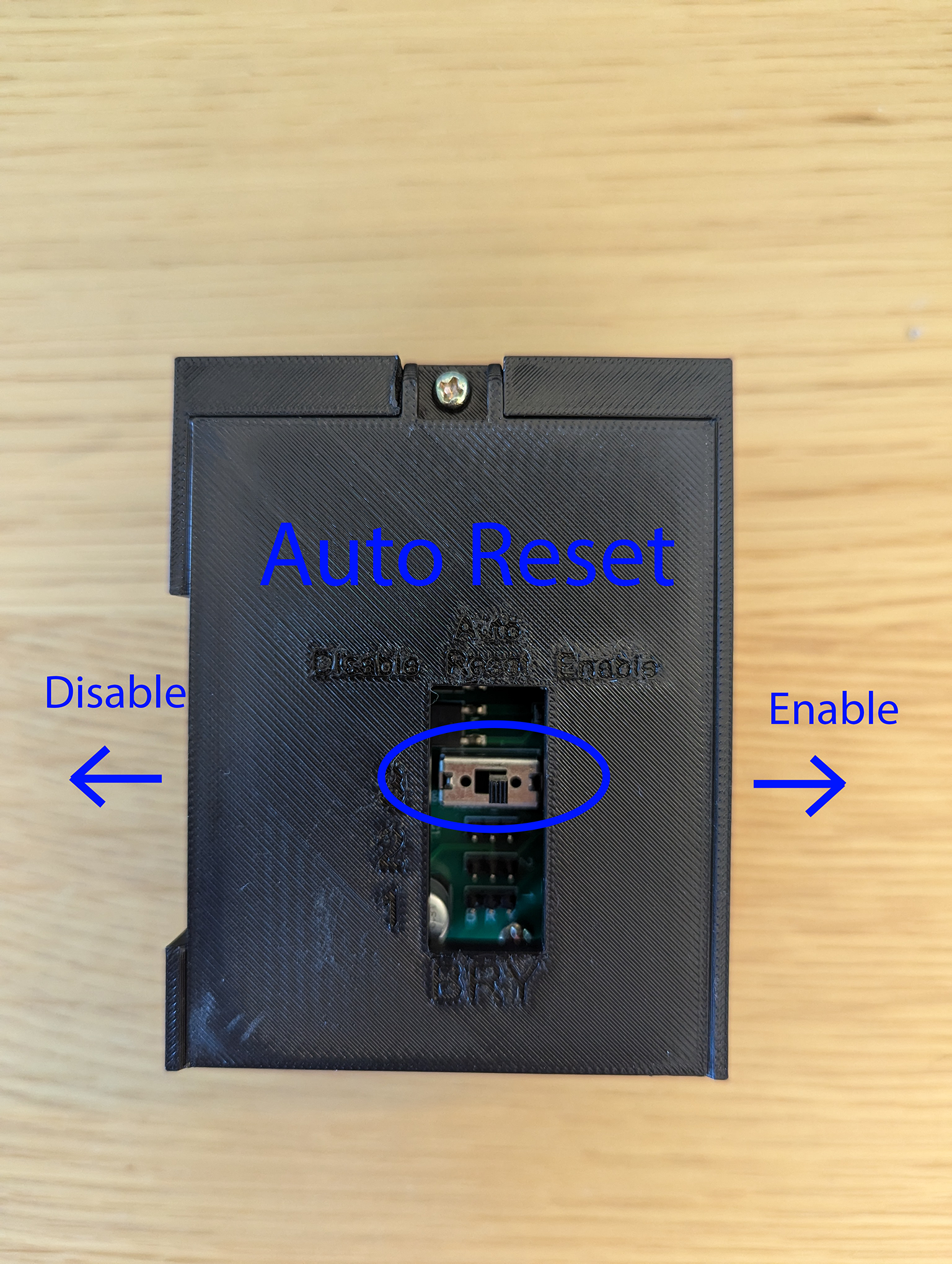 Ubicación de restablecimiento automático