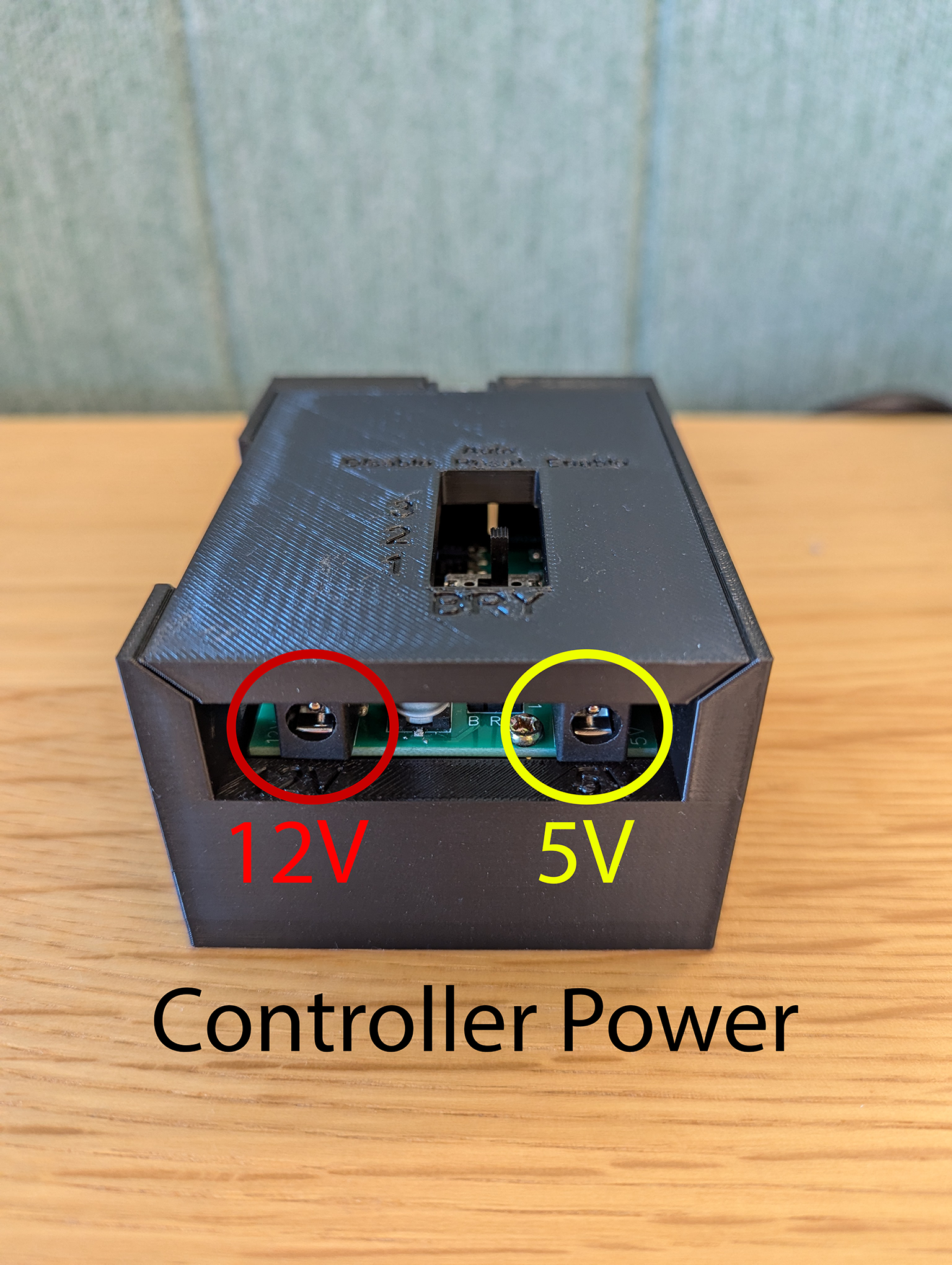 Power adapter location