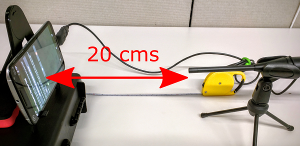 الجهاز قيد الاختبار