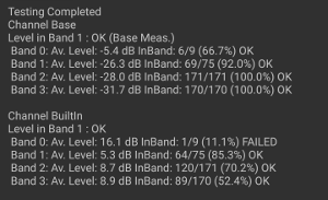 Resultado dos testes