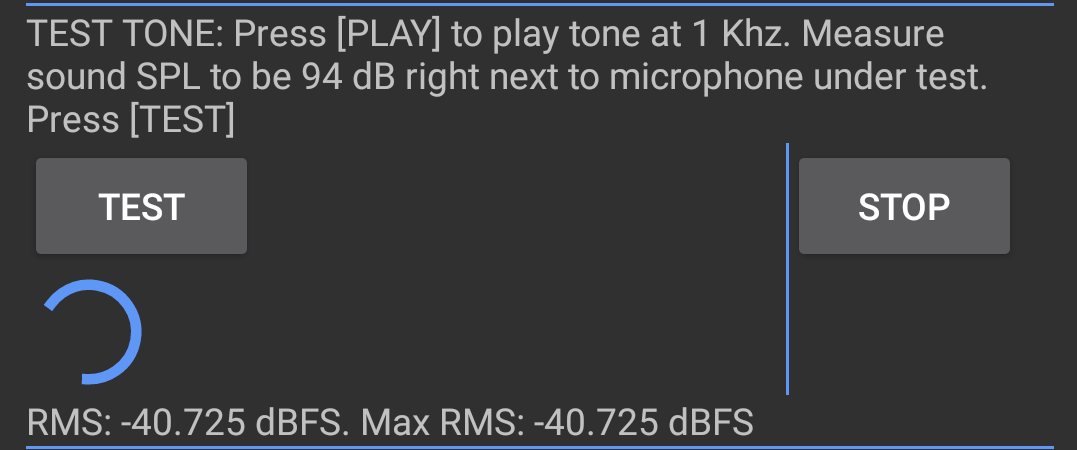 Screenshot of audio capture