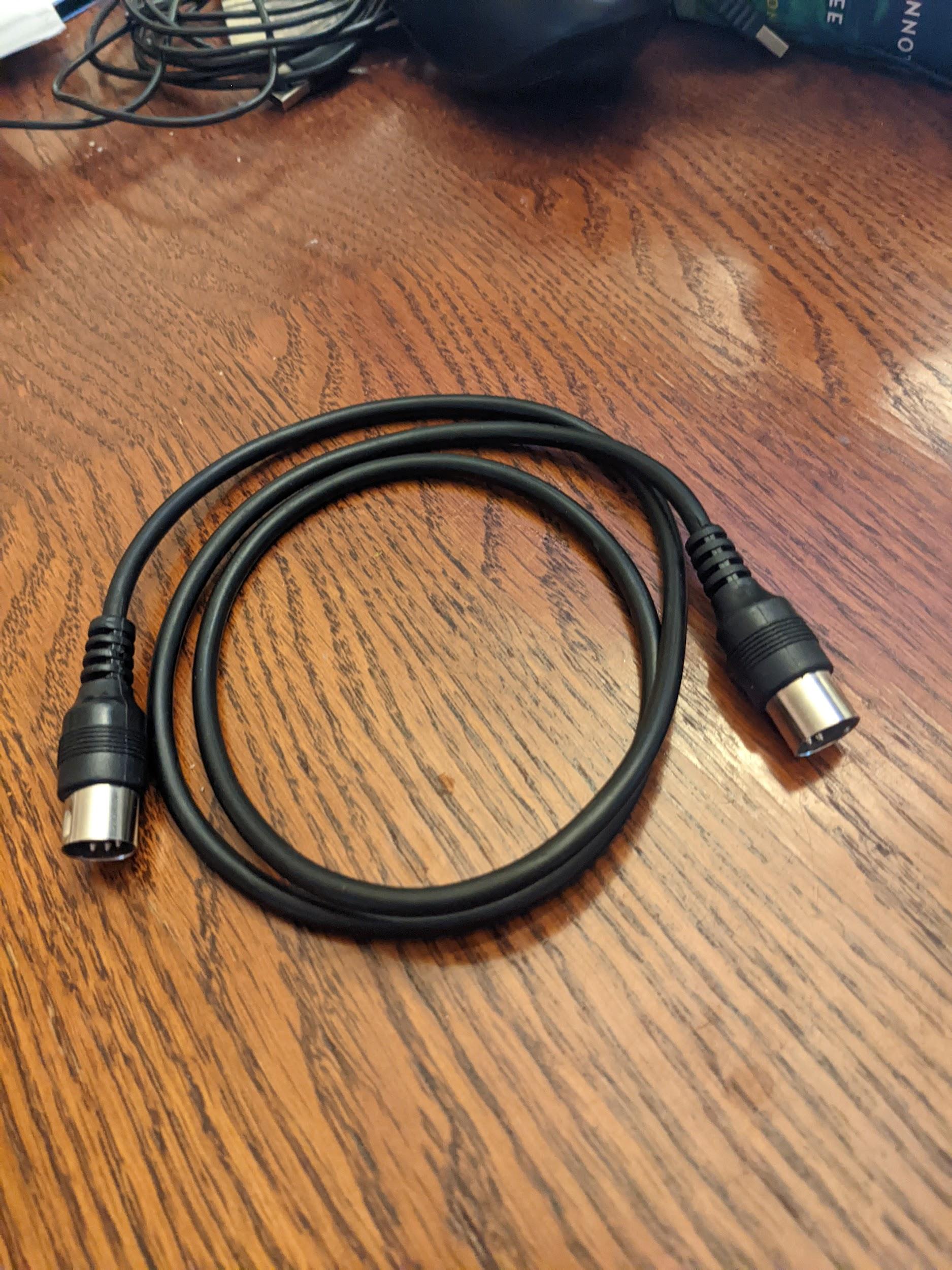 Cable MIDI DIN estándar de 5 pines