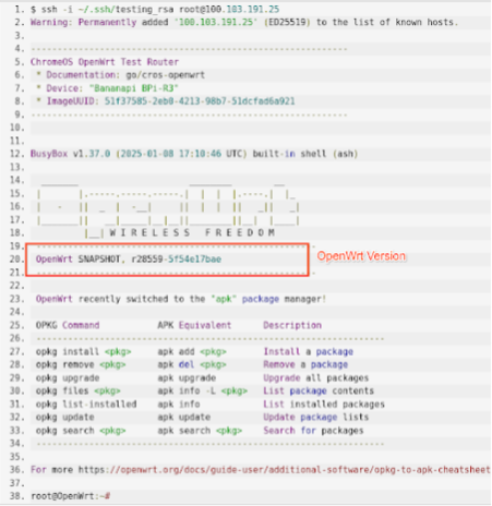 Utiliser SSH pour se connecter au PA