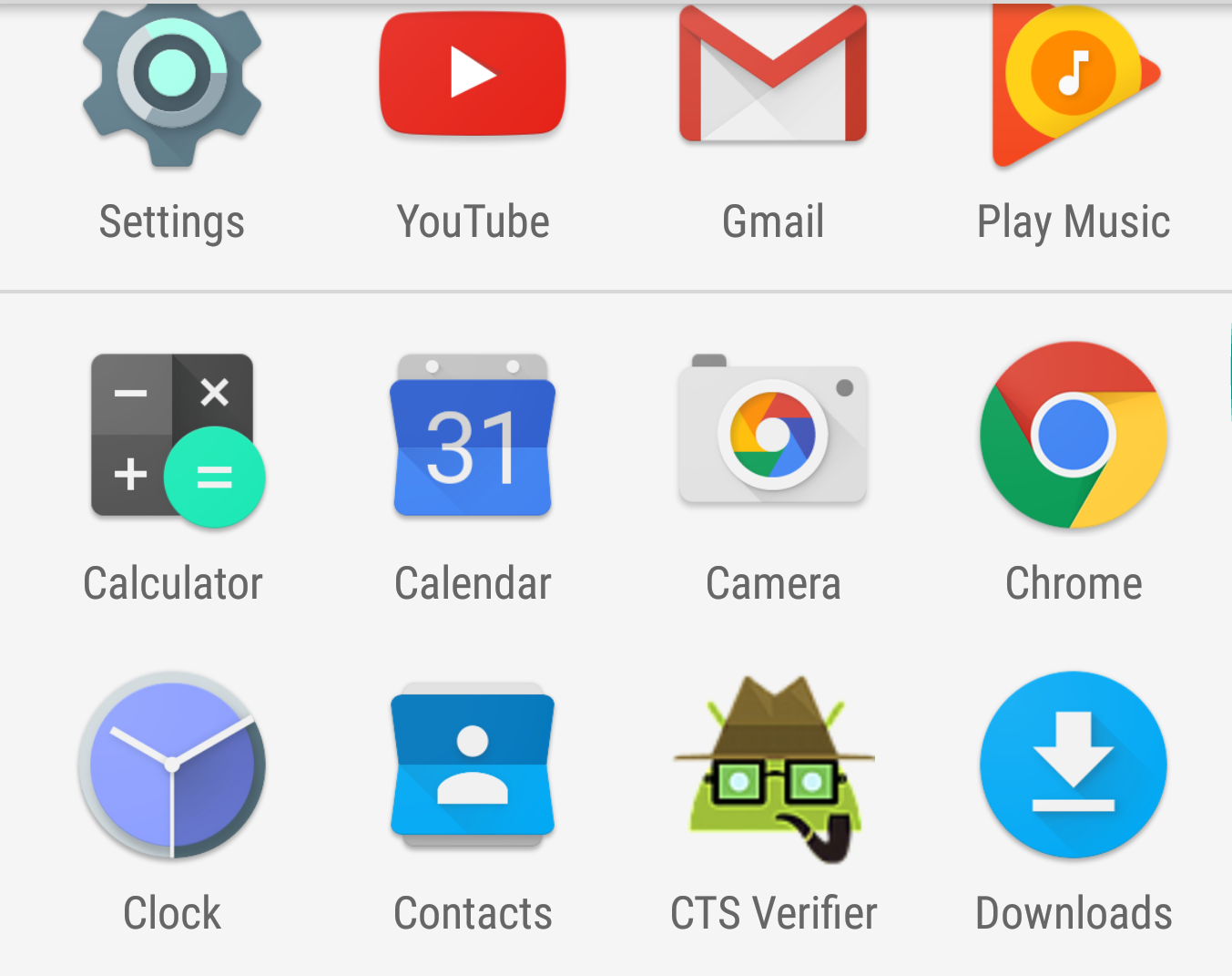 CTS‑Prüfungssymbol im Launcher
