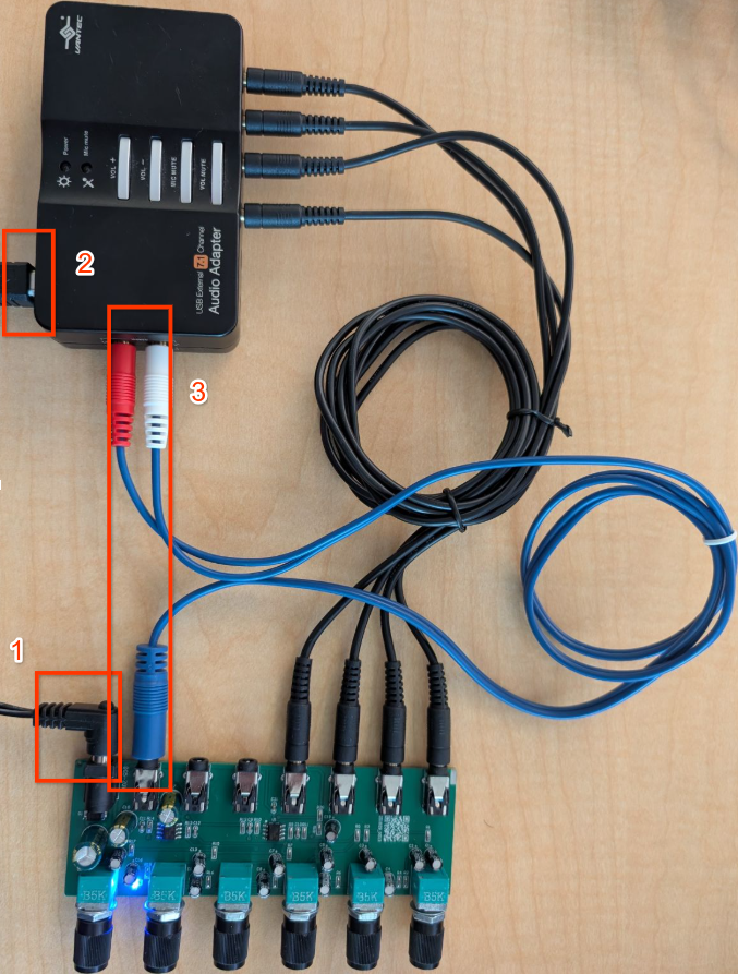 Connect mixer output to Vantec input