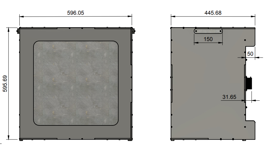 Kích thước hộp kết hợp cảm biến của máy tính bảng