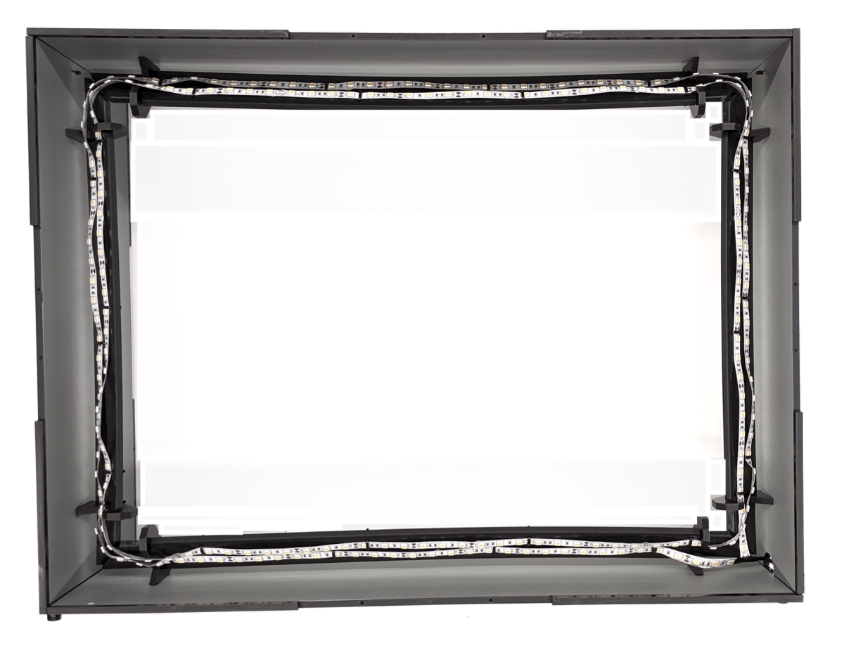 Luces LED alrededor de las placas deflectoras que salen