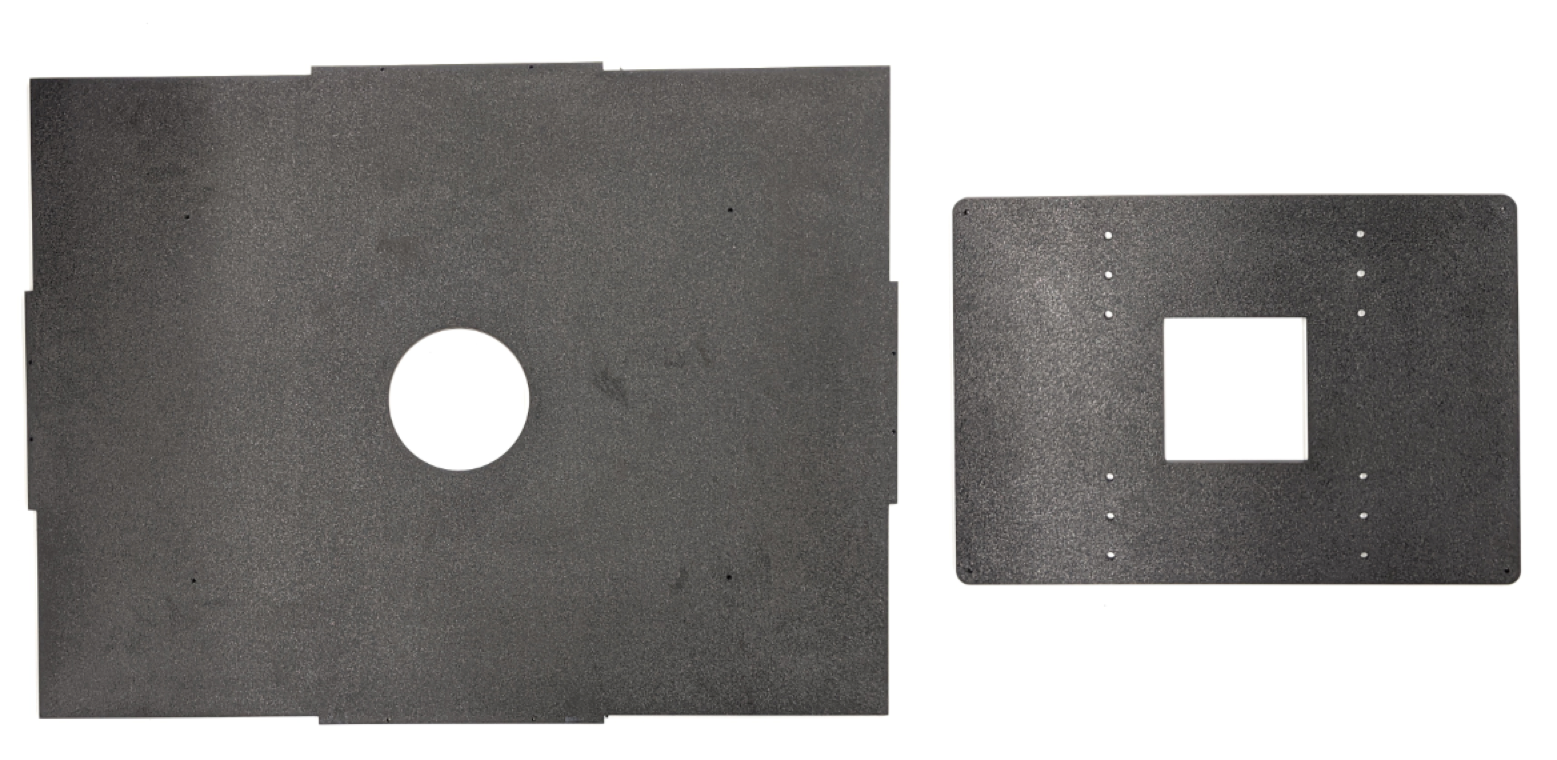 Z płytki z otworem i płytki mocującej telefon