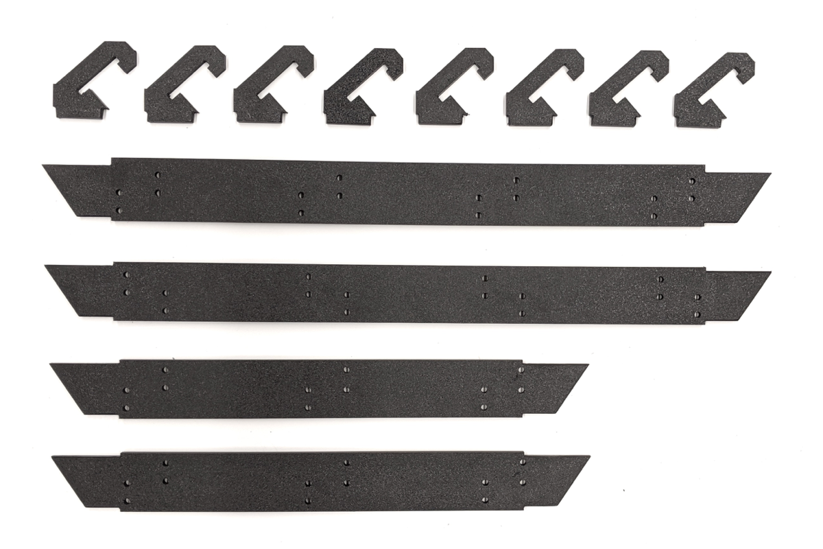 Işık bölmeleri, ışık montajları, LED ışık şeritleri ve kablo bağları