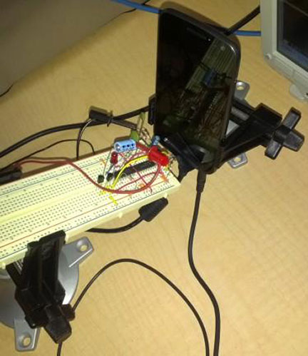 Prototyp auf einer Steckplatine