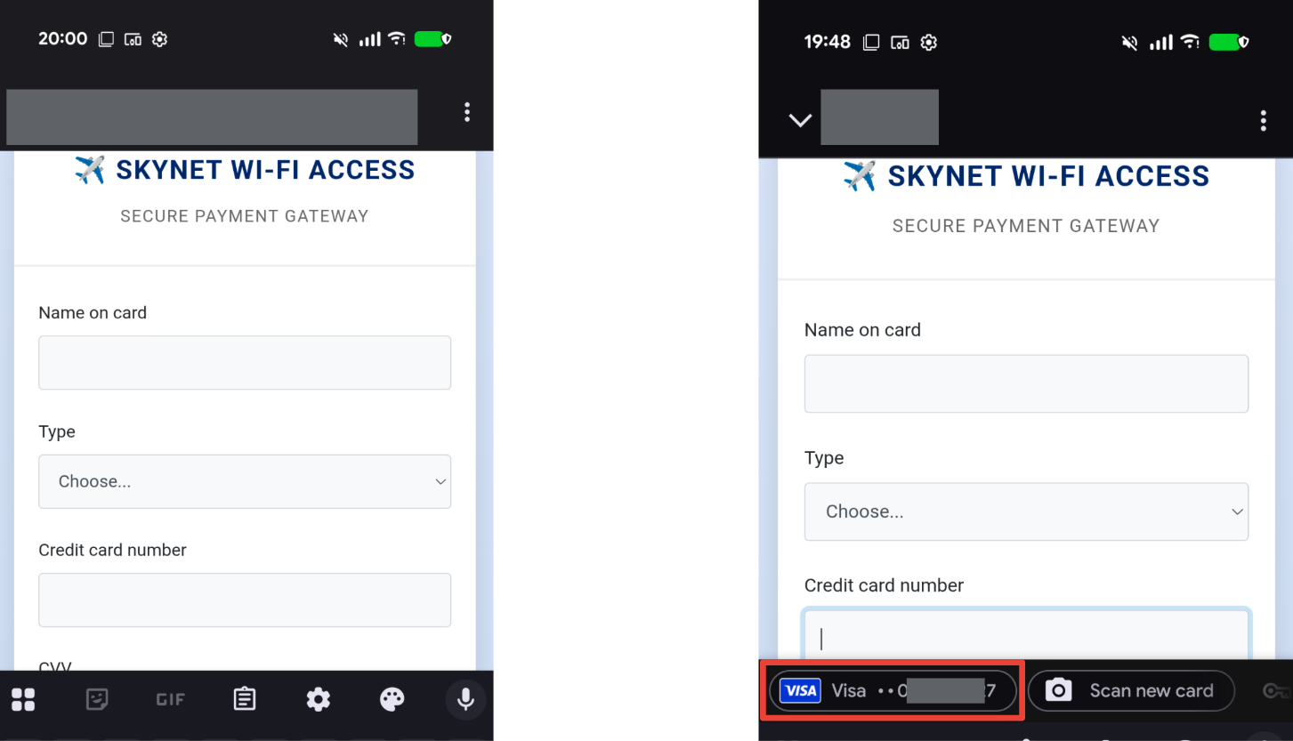 การป้อนด้วยตนเองและการป้อนอัตโนมัติในแคพทีฟพอร์ทัล