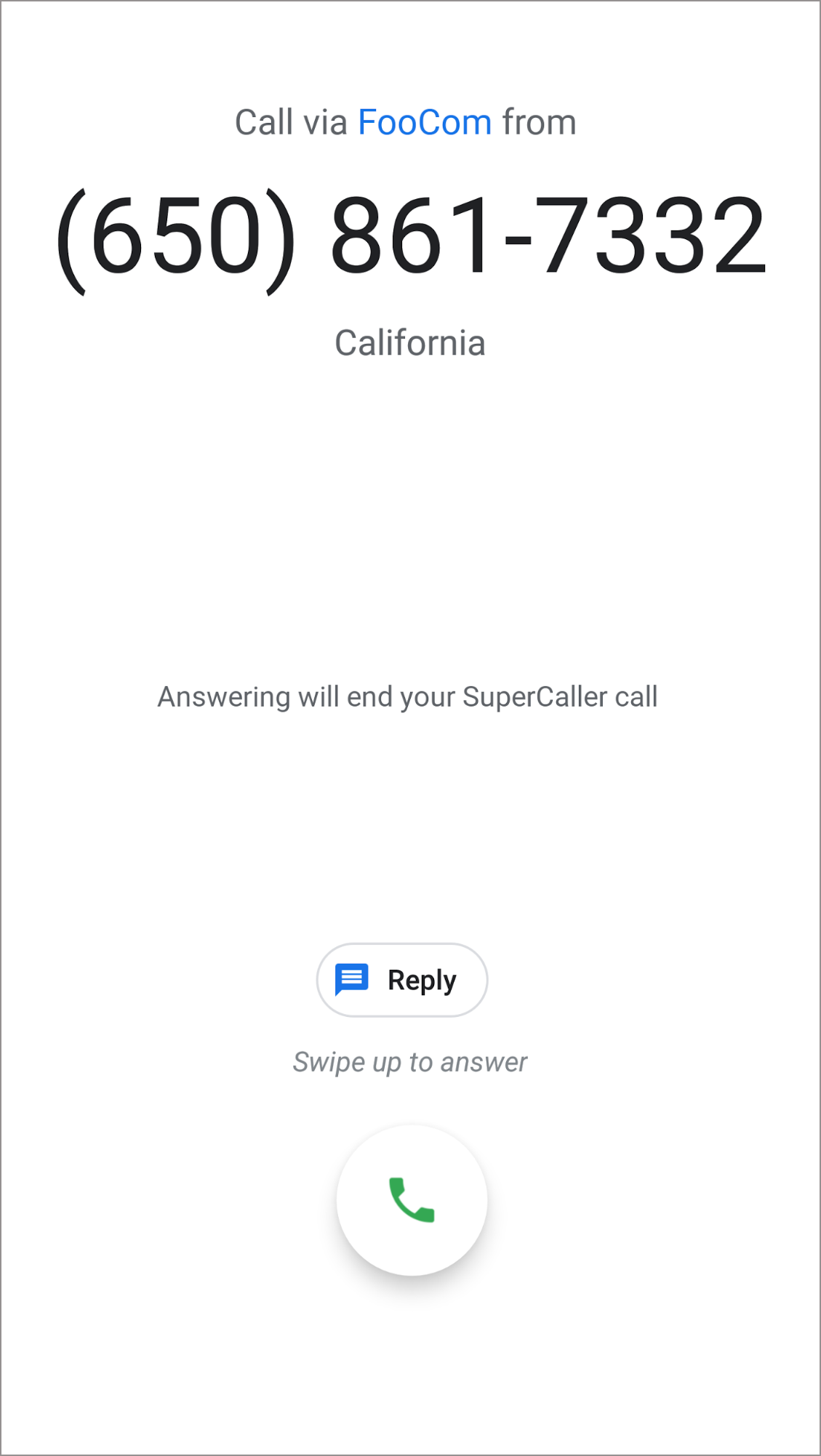 來電中斷進行中的第三方通話