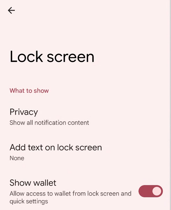 Aktivieren oder deaktivieren Sie den Zugriff auf Wallet über den Sperrbildschirm.