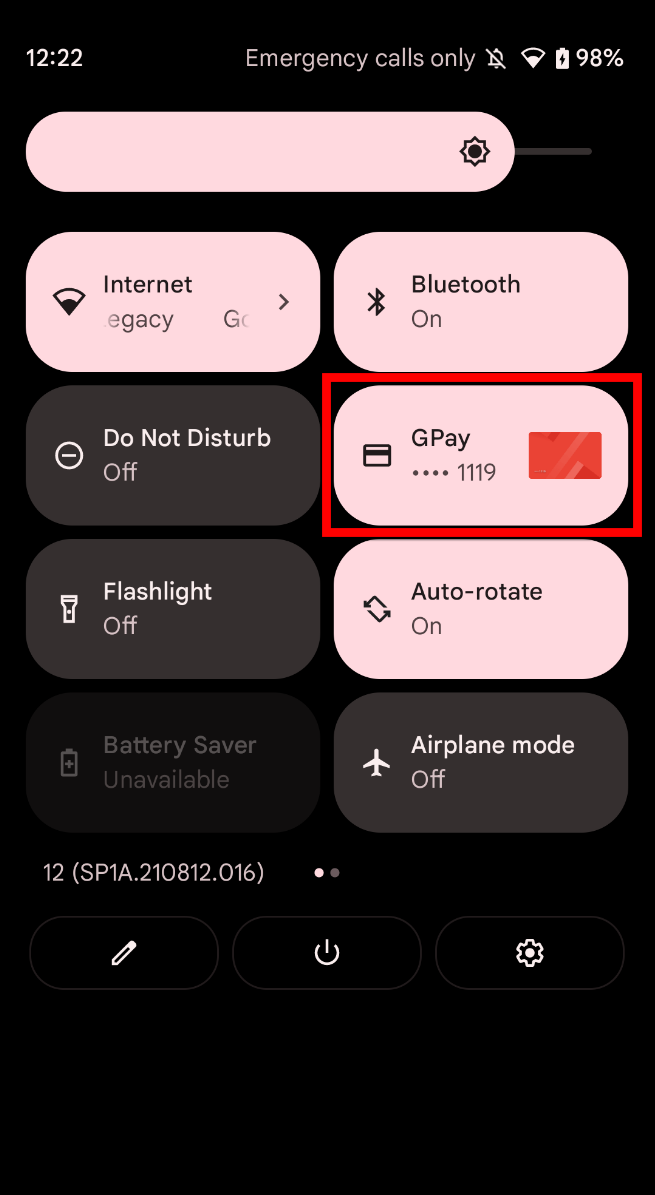 ฟีเจอร์เข้าถึง Wallet ด่วนในแถบการแจ้งเตือน 