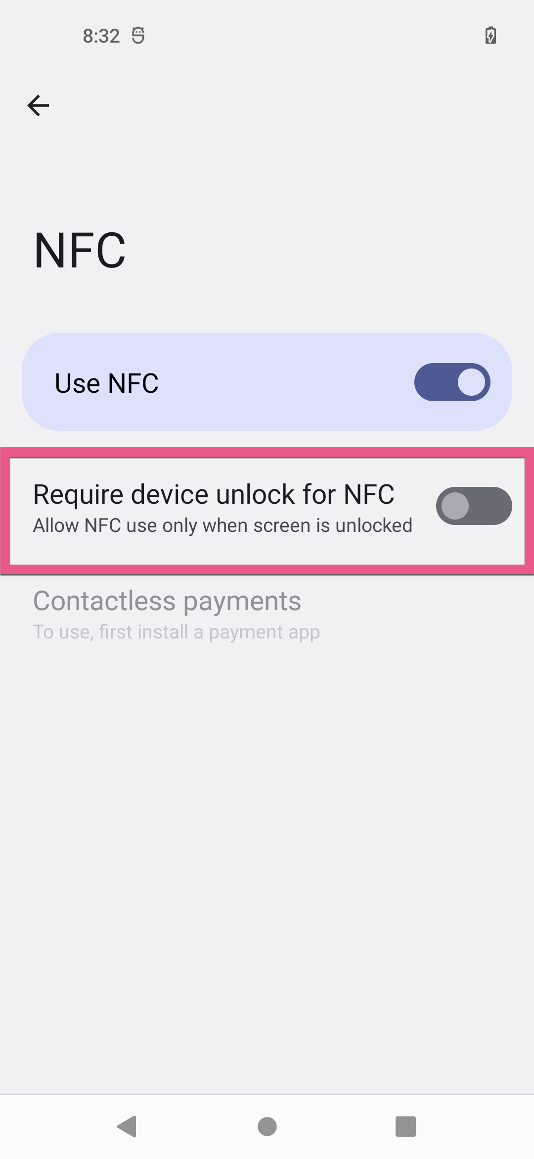 Безопасный интерфейс NFC