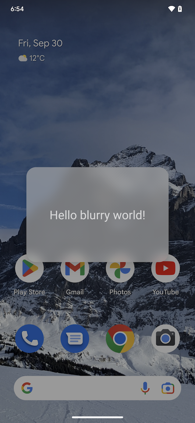 chỉ làm mờ nền
