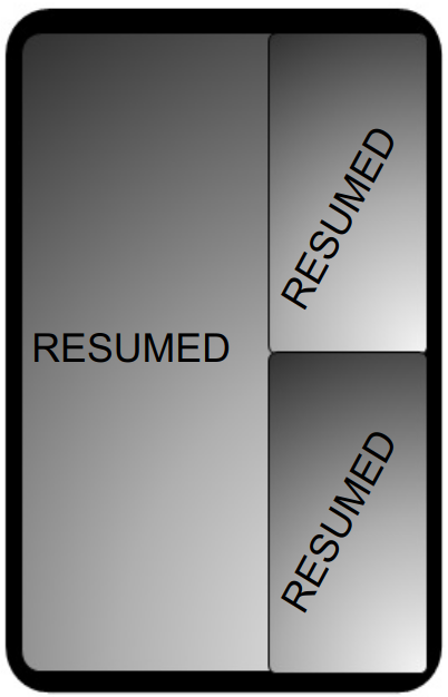 Top View Of Stack Of Resume Filesmagnifier On Black Surfaceconcept