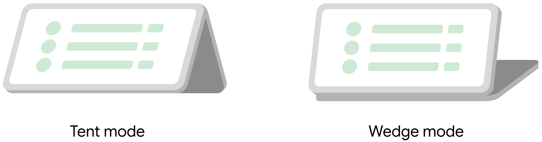 Posiciones plegables de carpa y cuña