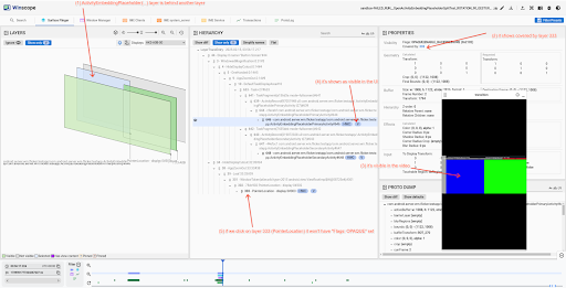 覆われているレイヤ SurfaceFlinger 上の覆われているレイヤ