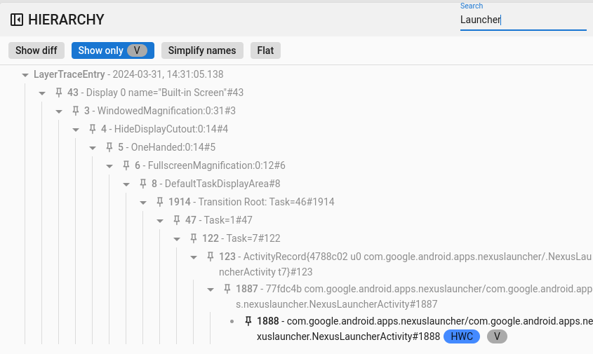 ลำดับชั้นการค้นหา