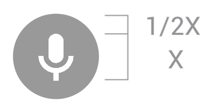 Requisitos de tamaño del icono del botón de búsqueda por voz