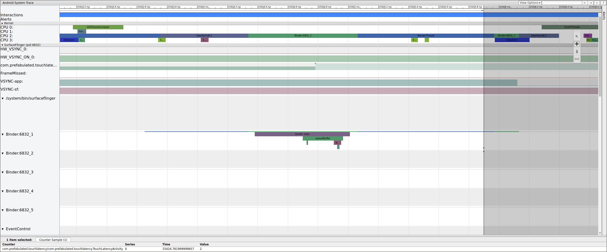 Pending frames go from 1 to 2