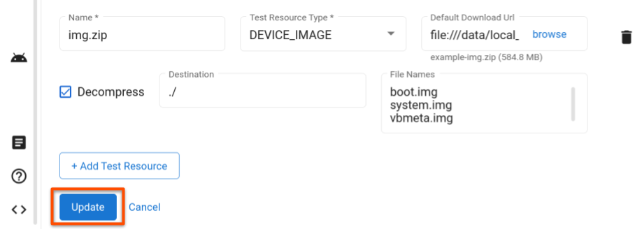 Ação "Salvar alterações"