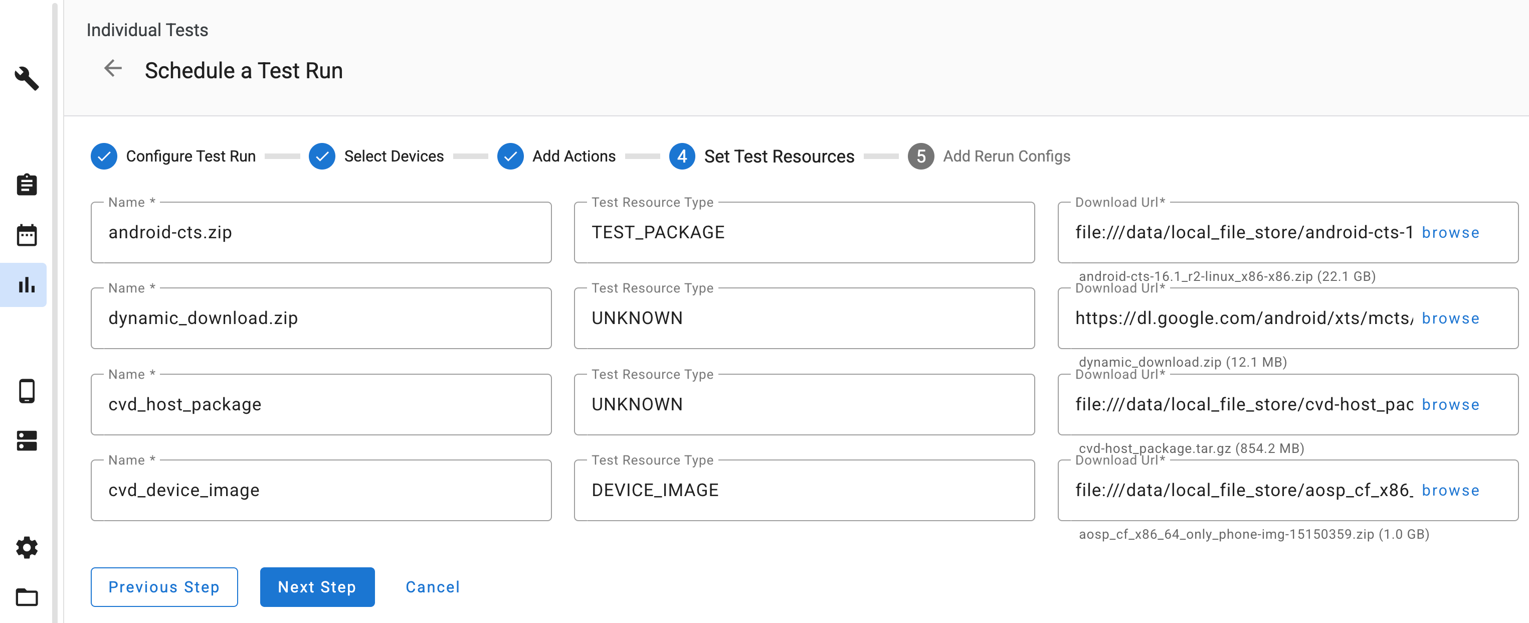 Test Resources for Cloud Orchestration