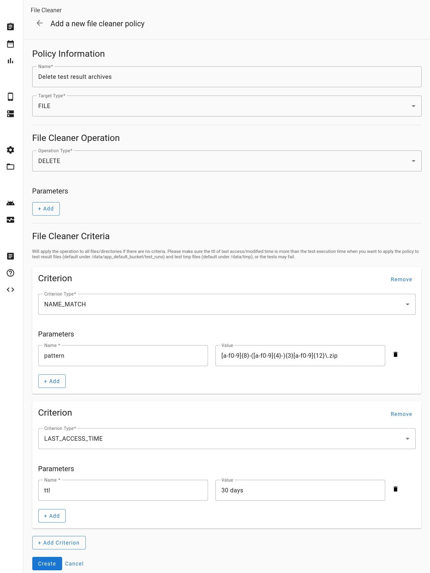 Nouvelle règle concernant l'outil de nettoyage de fichiers