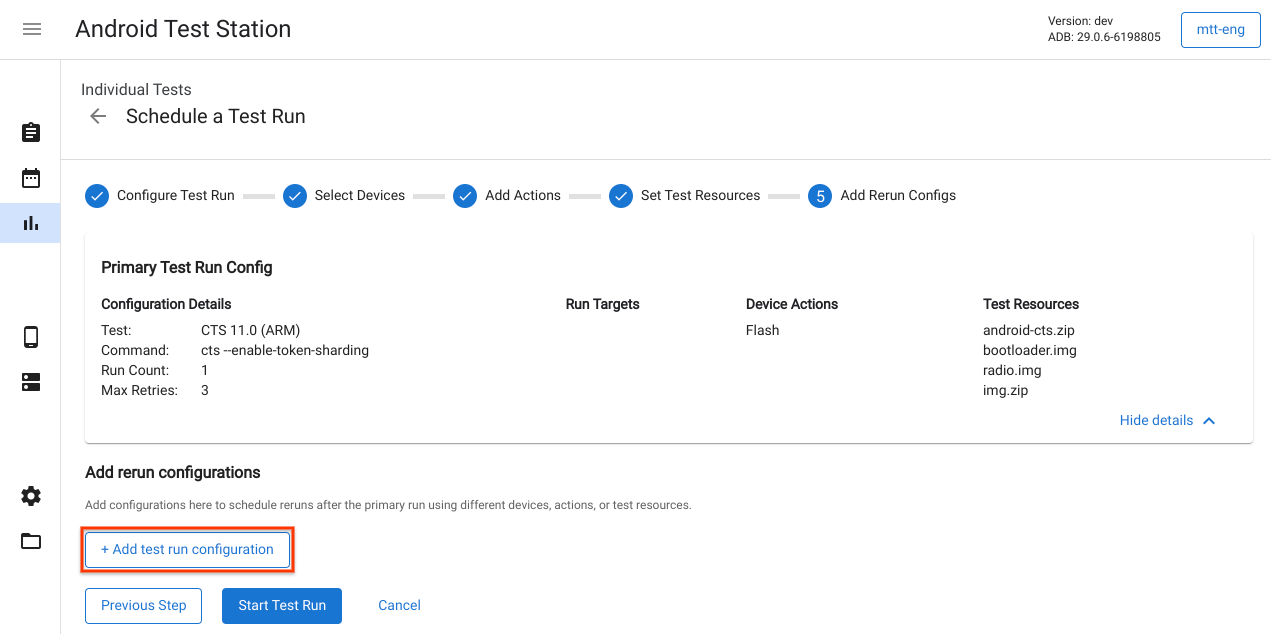 Aggiungi configurazioni di ripetizione