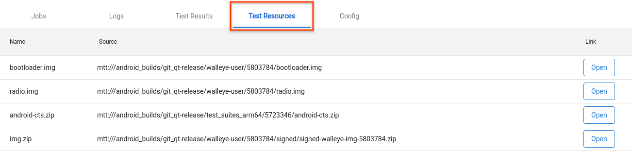 Test Kaynakları Sekmesi