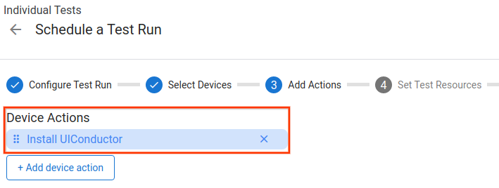 डिवाइस की कार्रवाइयां जोड़ना
