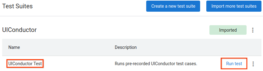 Programar execução do teste