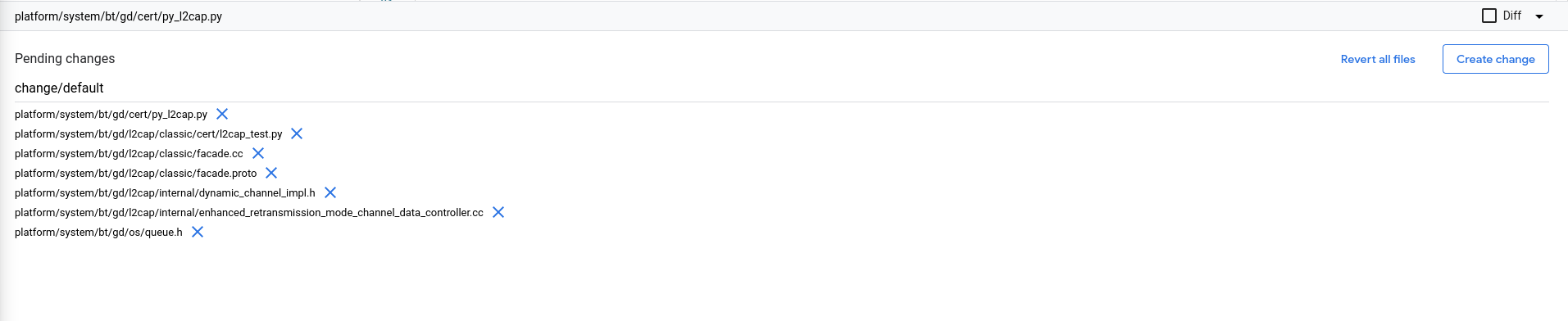 Sekcja Oczekujące zmiany