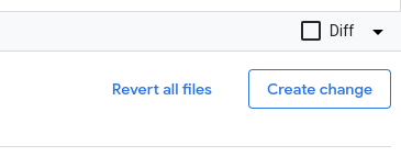 Botão &quot;Revert all files&quot;.