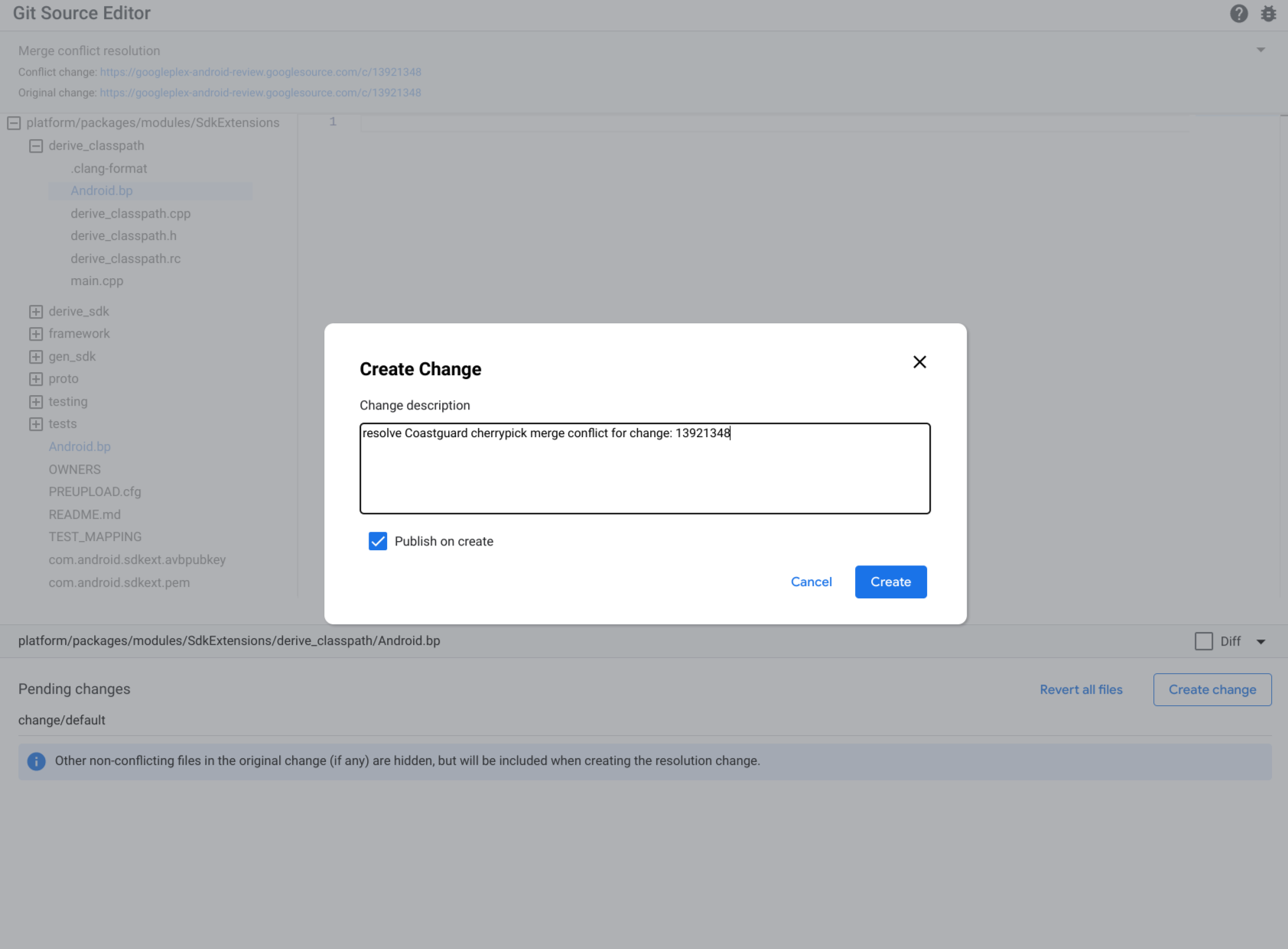 Değişiklik oluşturma